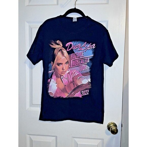 2022 DUA LIPA Future Nostalgia Tour Black T-Shirt Large Pop Music Concert - Picture 2 of 8